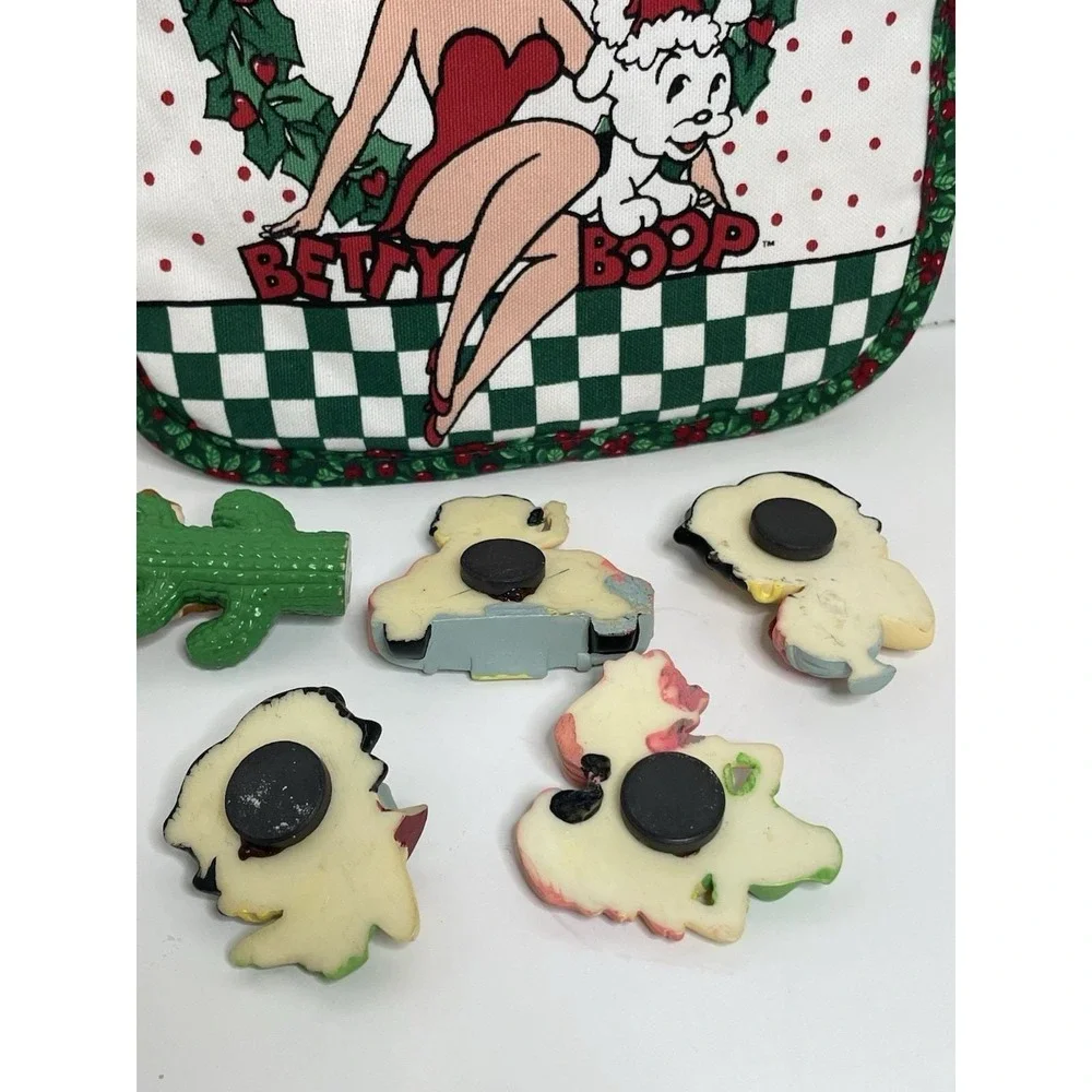 Betty Boop Lot 4 3D Refrigerator Magnet Cactus Keychain 1994 Pot Holder Vintage